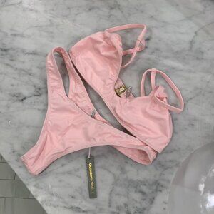 Gooseberry Seaside Pink Bikini Swimwear with gold clasp